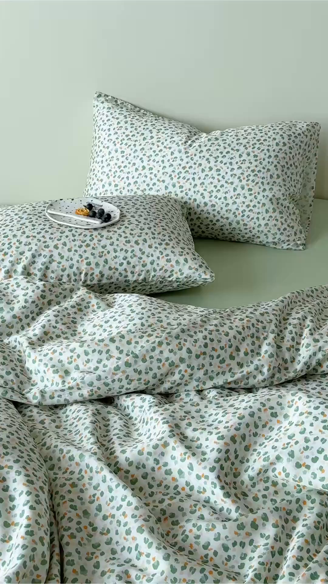 91家纺网 家纺一手货源 找家纺 Mr.pig猪先生水洗棉 2026新款莱赛尔纤维印花四件套 绿藻