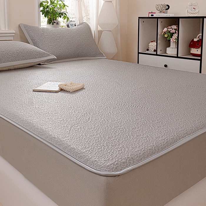 91家纺网 家纺一手货源 找家纺 （总）富馨莱 2026新款PE乙纶高克重冰豆豆席凉感凉席单件席子床笠款支持一件定做尺寸学生宿舍