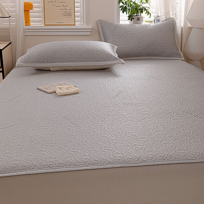 91家纺网 家纺一手货源 找家纺 （总）富馨莱 2026新款PE乙纶高克重冰豆豆席凉感凉席单件席子床笠款支持一件定做尺寸学生宿舍