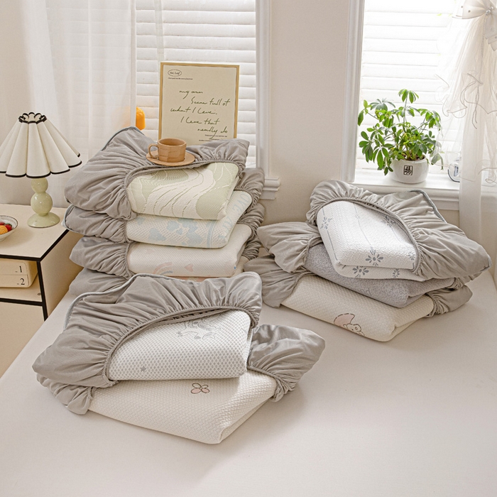 富馨莱 2026新款PE乙纶高克重冰豆豆席凉感凉席单件席子床笠款支持一件定做尺寸学生宿舍 组合图仅展示