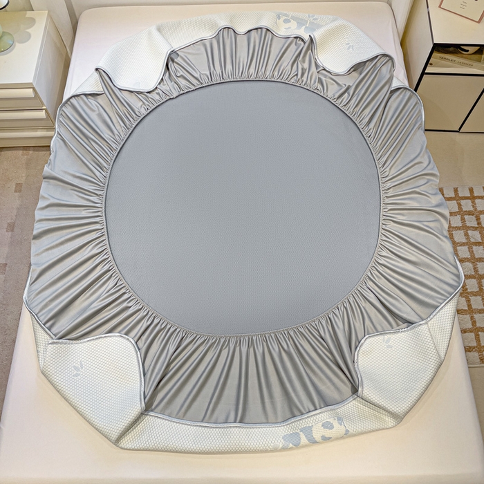 91家纺网 家纺一手货源 找家纺 富馨莱 2026新款PE乙纶高克重冰豆豆席凉感凉席单件席子床笠款支持一件定做尺寸学生宿舍 熊猫嘟嘟-蓝