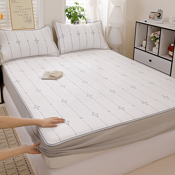 富馨莱 2026新款PE乙纶高克重冰豆豆席凉感凉席单件席子床笠款支持一件定做尺寸学生宿舍 爱丽丝