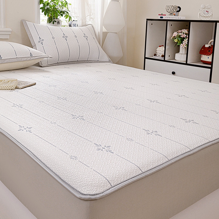 91家纺网 家纺一手货源 找家纺 富馨莱 2026新款PE乙纶高克重冰豆豆席凉感凉席单件席子床笠款支持一件定做尺寸学生宿舍 爱丽丝