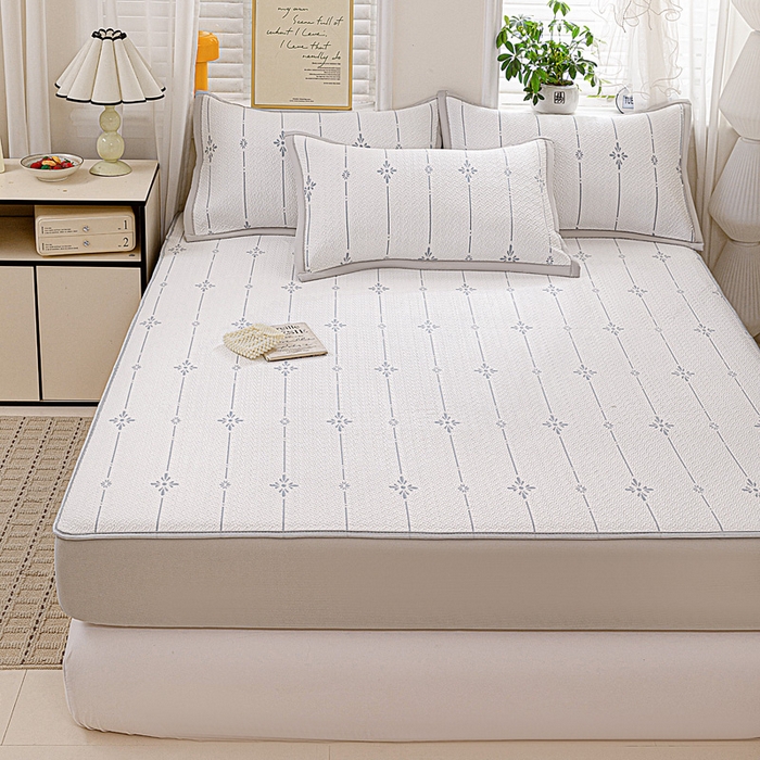 91家纺网 家纺一手货源 找家纺 富馨莱 2026新款PE乙纶高克重冰豆豆席凉感凉席单件席子床笠款支持一件定做尺寸学生宿舍 爱丽丝