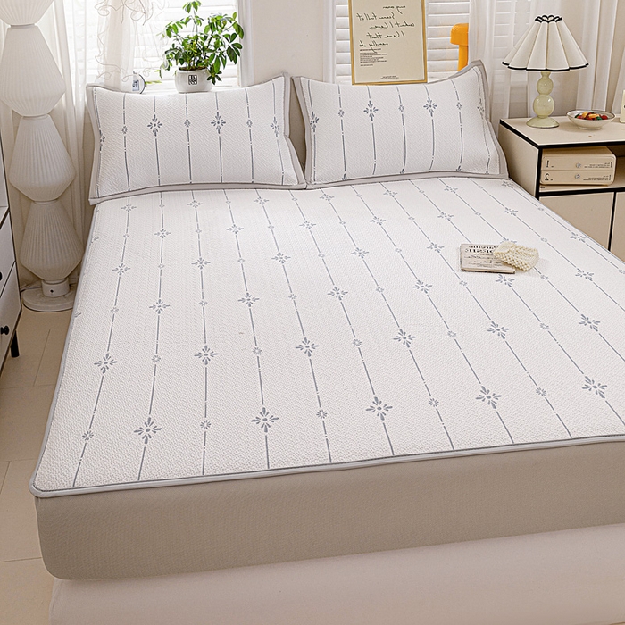 91家纺网 家纺一手货源 找家纺 富馨莱 2026新款PE乙纶高克重冰豆豆席凉感凉席单件席子床笠款支持一件定做尺寸学生宿舍 爱丽丝