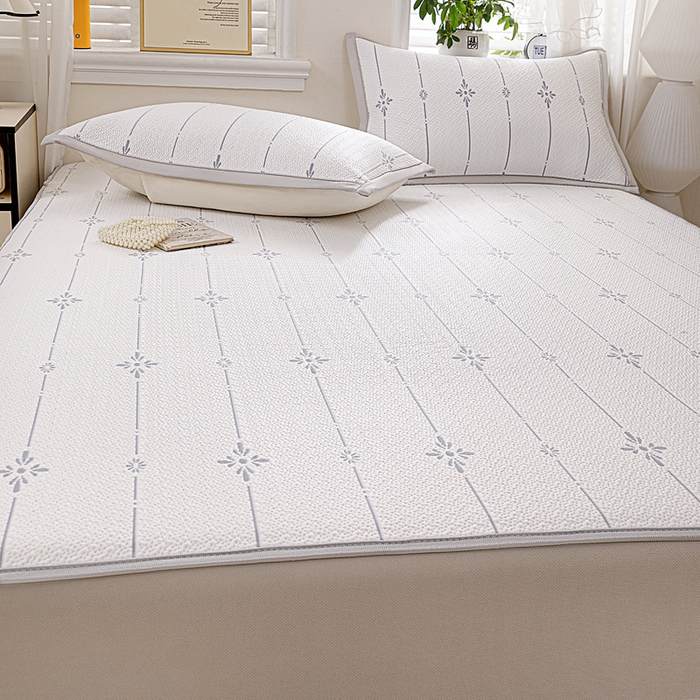 91家纺网 家纺一手货源 找家纺 富馨莱 2026新款PE乙纶高克重冰豆豆席凉感凉席单件席子床笠款支持一件定做尺寸学生宿舍 爱丽丝