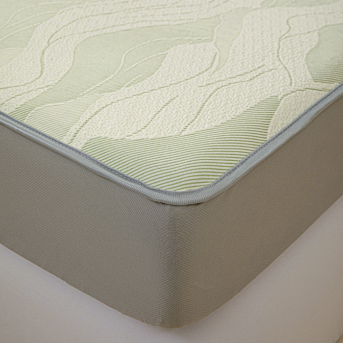 91家纺网 家纺一手货源 找家纺 富馨莱 2026新款PE乙纶高克重冰豆豆席凉感凉席单件席子床笠款支持一件定做尺寸学生宿舍 波纹-绿