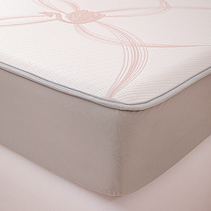 91家纺网 家纺一手货源 找家纺 富馨莱 2026新款PE乙纶高克重冰豆豆席凉感凉席单件席子床笠款支持一件定做尺寸学生宿舍 天鹅-粉