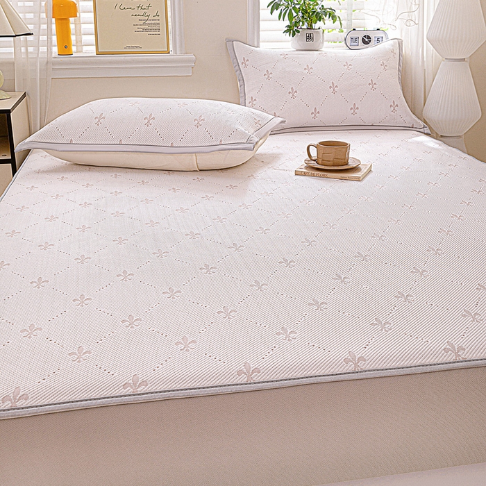 91家纺网 家纺一手货源 找家纺 富馨莱 2026新款PE乙纶高克重冰豆豆席凉感凉席单件席子床笠款支持一件定做尺寸学生宿舍 魅影