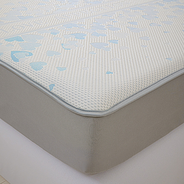 91家纺网 家纺一手货源 找家纺 富馨莱 2026新款PE乙纶高克重冰豆豆席凉感凉席单件席子床笠款支持一件定做尺寸学生宿舍 爱意满满-蓝