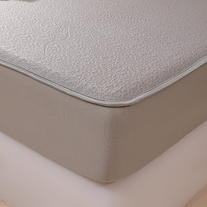 91家纺网 家纺一手货源 找家纺 富馨莱 2026新款PE乙纶高克重冰豆豆席凉感凉席单件席子床笠款支持一件定做尺寸学生宿舍 寻意-灰