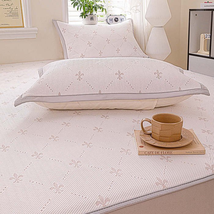 91家纺网 家纺一手货源 找家纺 富馨莱 2026新款PE乙纶高克重冰豆豆席凉感凉席单件席子床笠款支持一件定做尺寸学生宿舍 魅影