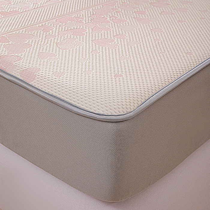 91家纺网 家纺一手货源 找家纺 富馨莱 2026新款PE乙纶高克重冰豆豆席凉感凉席单件席子床笠款支持一件定做尺寸学生宿舍 爱意满满-粉