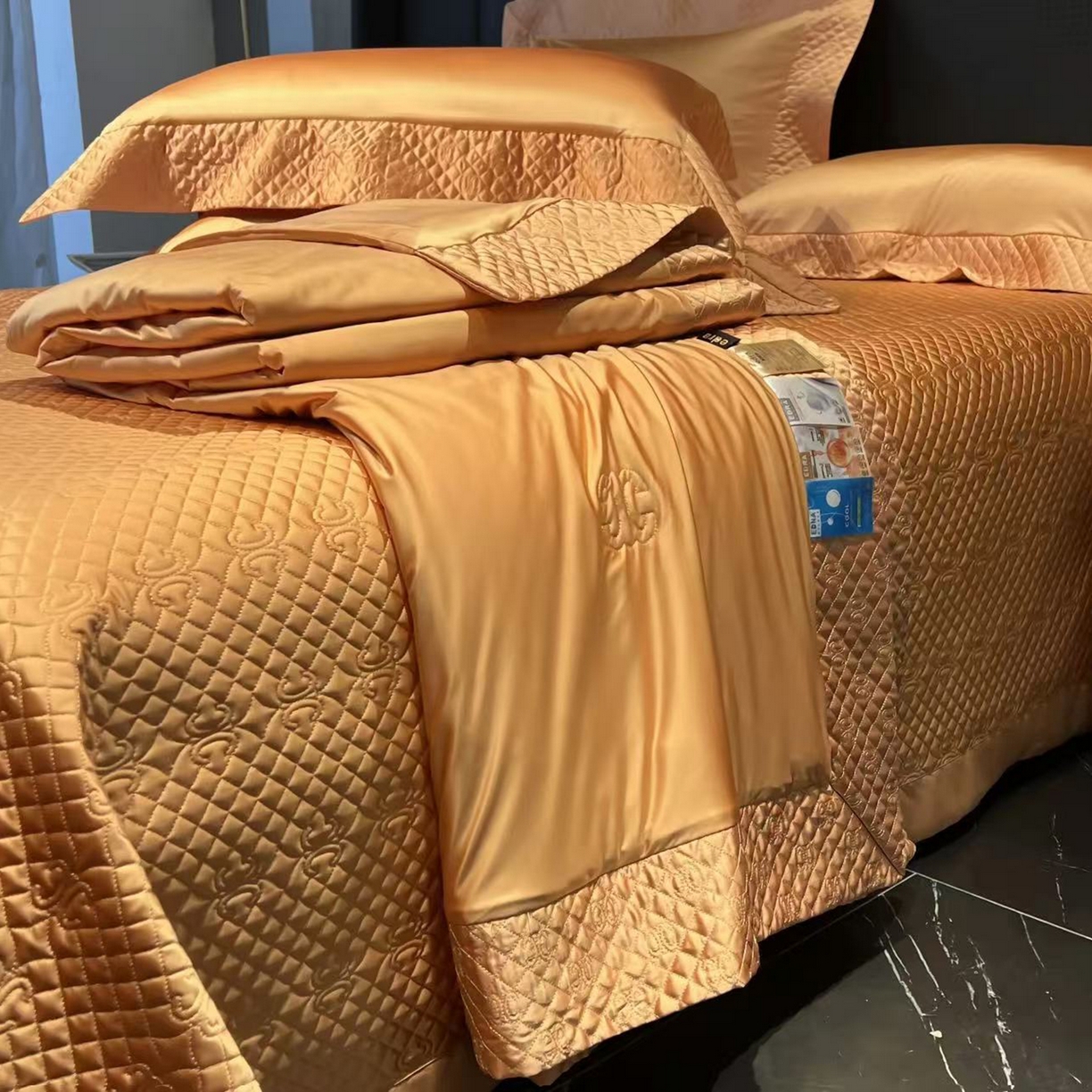 91家纺网 家纺一手货源 找家纺 （总）edra 2026新款凉感醋酸御锦缎夏被四件套