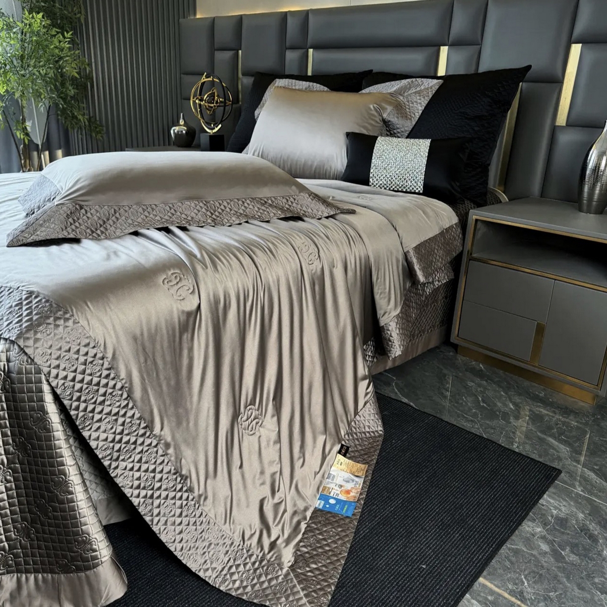 91家纺网 家纺一手货源 找家纺 （总）edra 2026新款凉感醋酸御锦缎夏被四件套