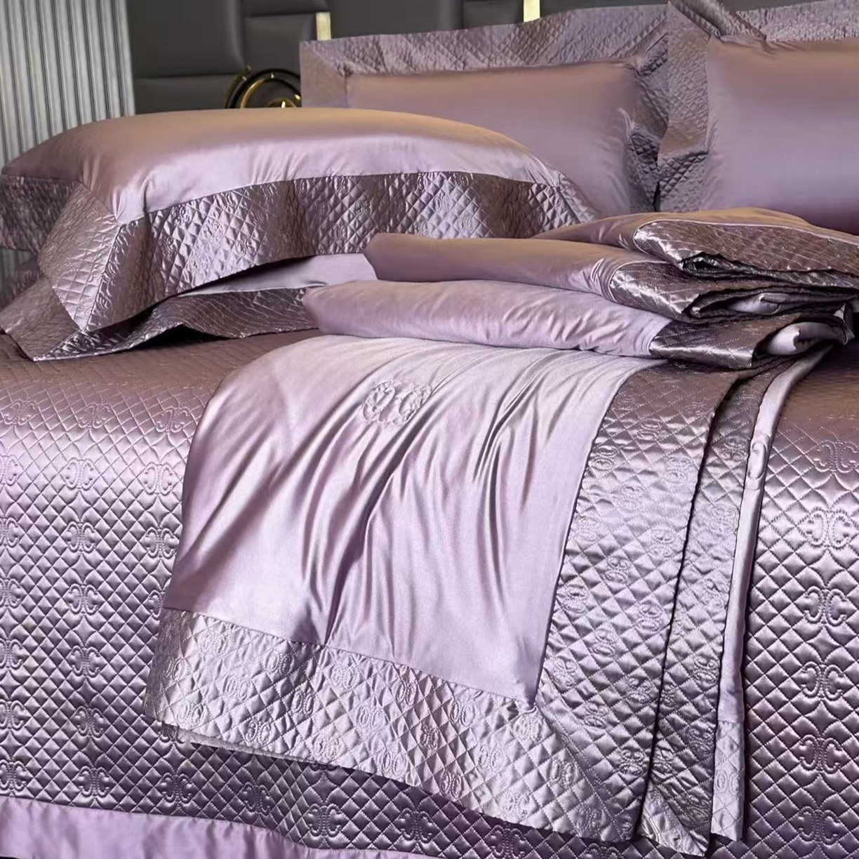 91家纺网 家纺一手货源 找家纺 （总）edra 2026新款凉感醋酸御锦缎夏被四件套