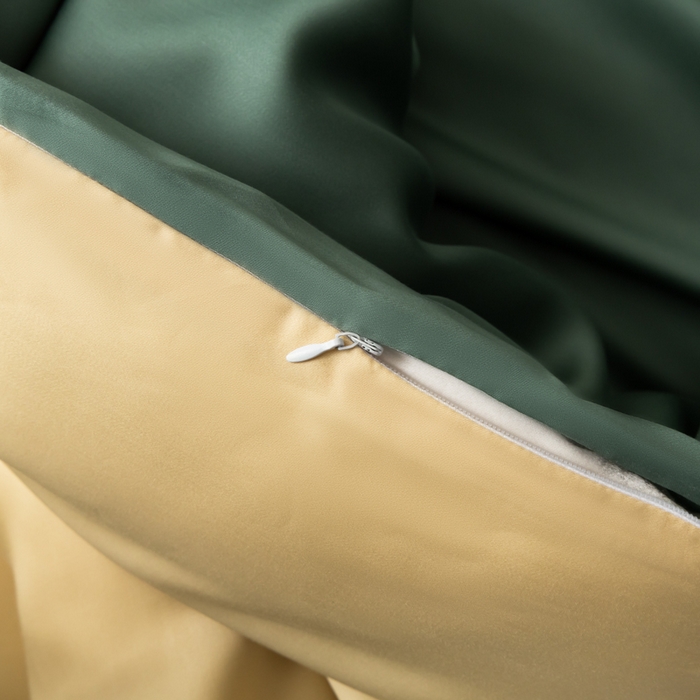 91家纺网 家纺一手货源 找家纺 禾时 2026新款60支奥地利兰精双拼纯色天丝四件套 天青色-香槟金