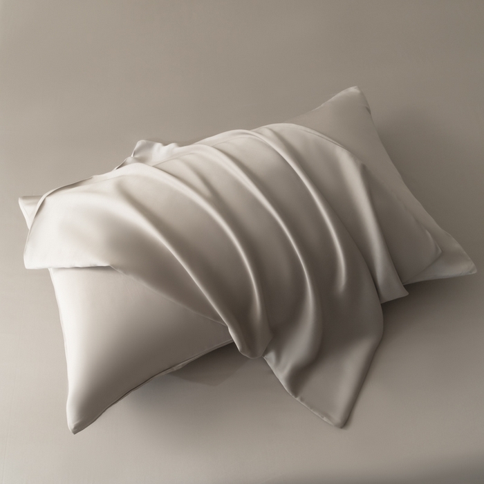 91家纺网 家纺一手货源 找家纺 禾时 2026新款60支奥地利兰精双拼纯色天丝四件套 岩石灰