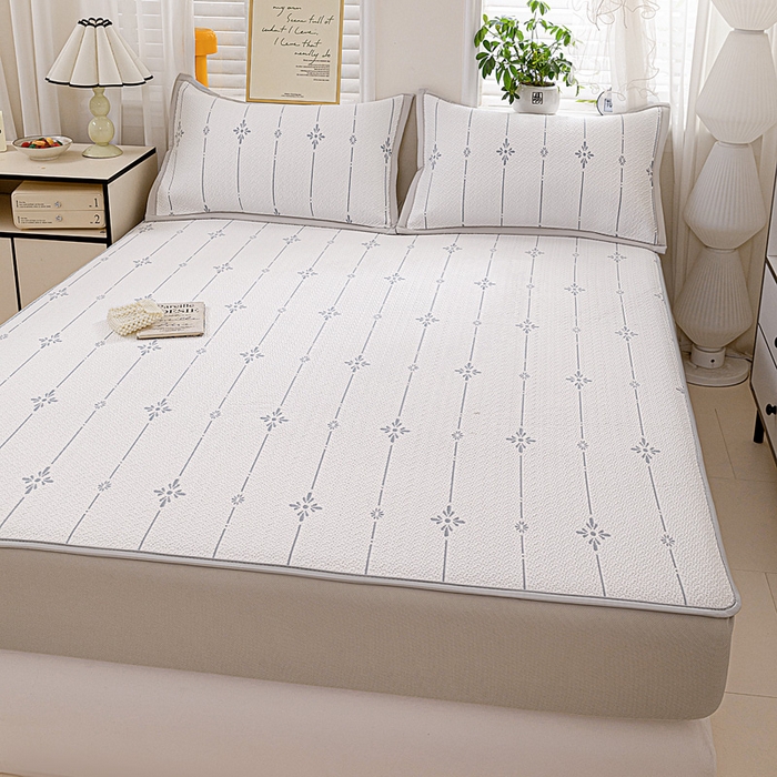 91家纺网 家纺一手货源 找家纺 富馨莱 2026新款PE乙纶高克重冰豆豆席凉感凉席单件席子床笠款支持一件定做尺寸学生宿舍 爱丽丝