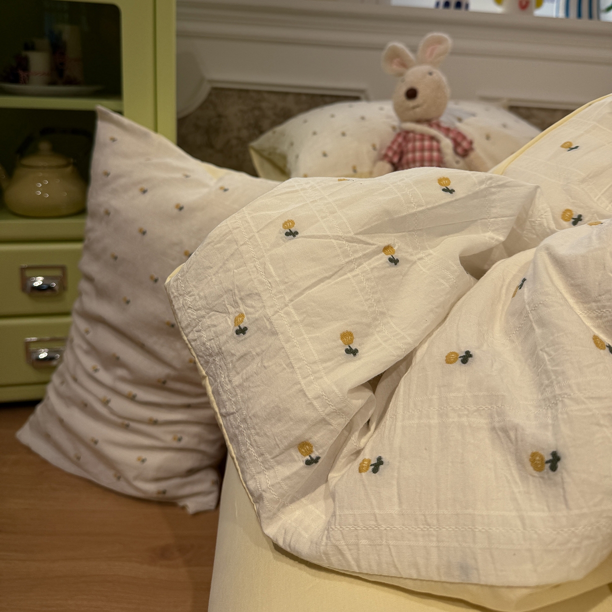 91家纺网 家纺一手货源 找家纺 （总）怡家居 2026春夏新款全棉纯棉水洗棉提花四件套