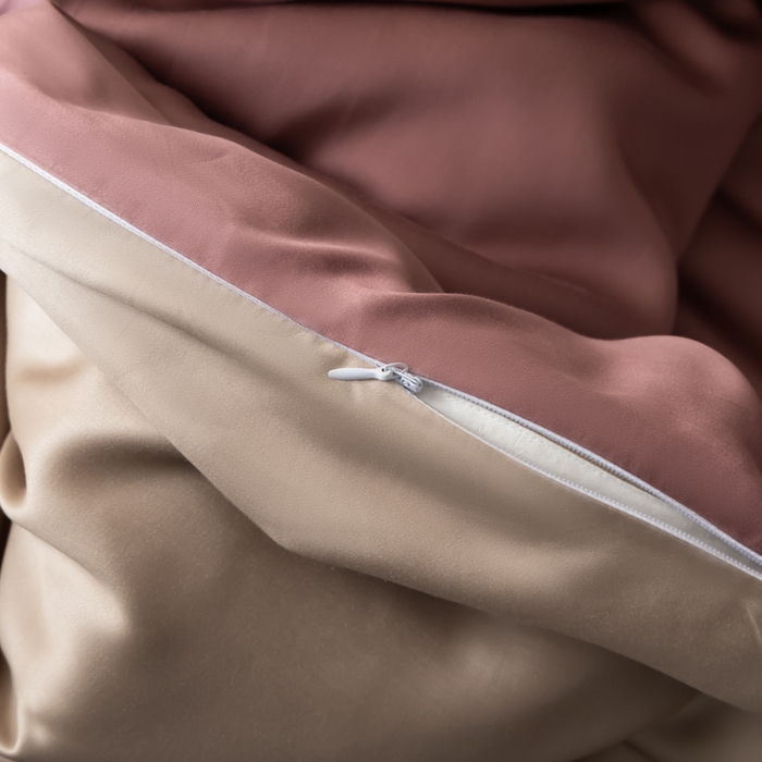 91家纺网 家纺一手货源 找家纺 禾时 2026新款60支奥地利兰精双拼纯色天丝四件套 野樱莓-芋泥灰