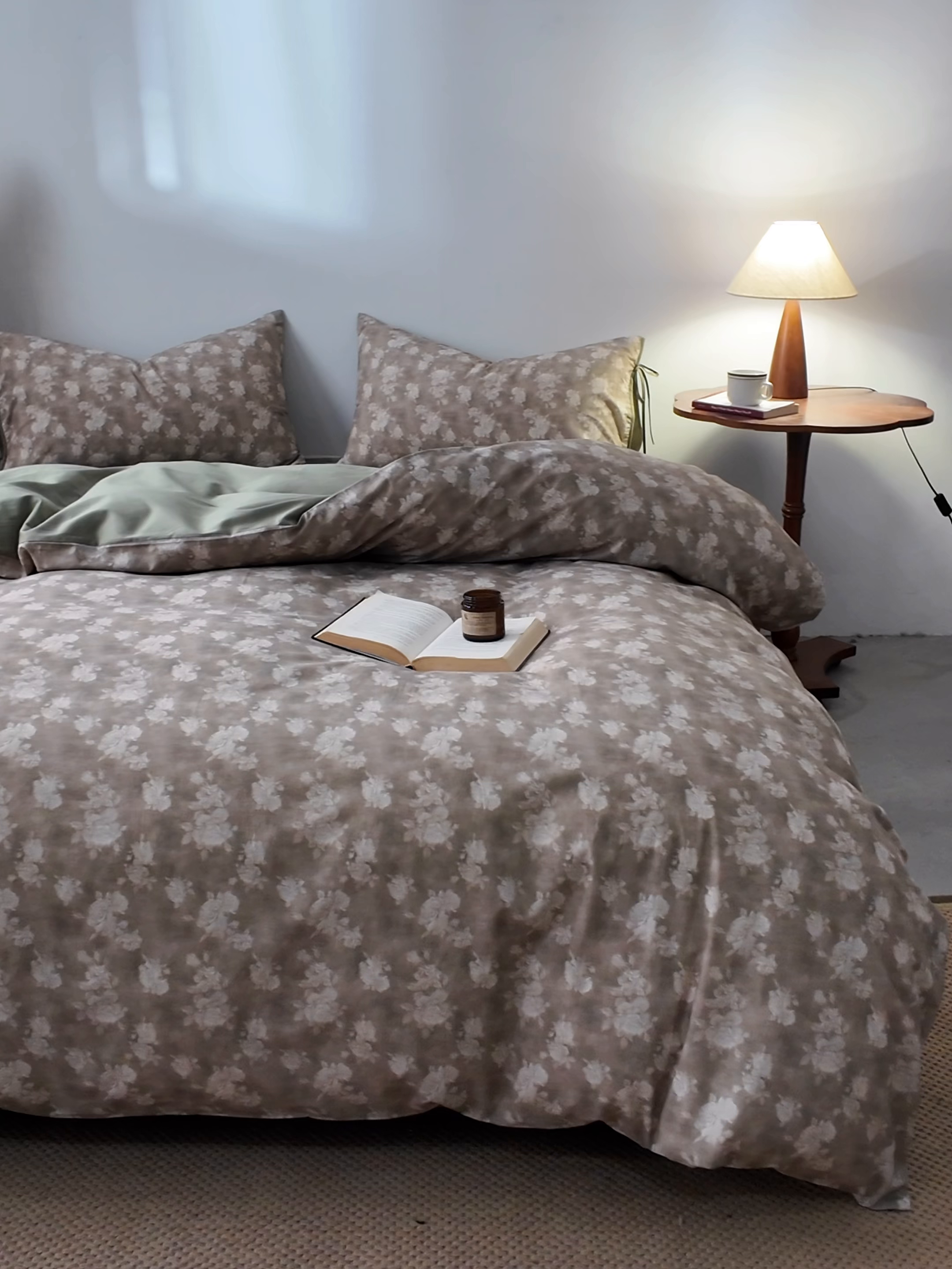 91家纺网 家纺一手货源 找家纺 若未家居 LOVEWE HOUSE 2026春夏新款全棉纯棉棉麻色织印花套件清茉系列四件套（控价 券后不低于298） 清茉