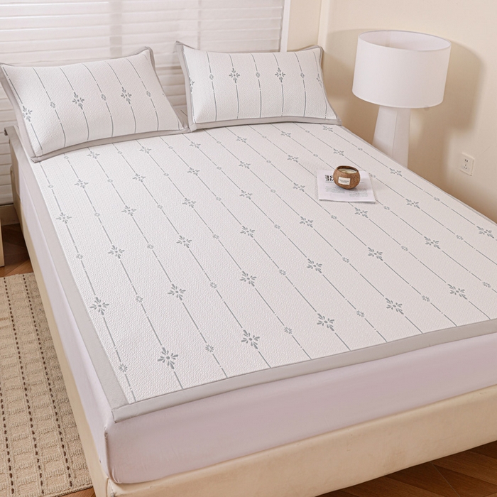 91家纺网 家纺一手货源 找家纺 （总）富馨莱 2026新款PE乙纶高克重冰豆豆席凉感凉席单件席子平铺款学生宿舍支持一件定制尺寸