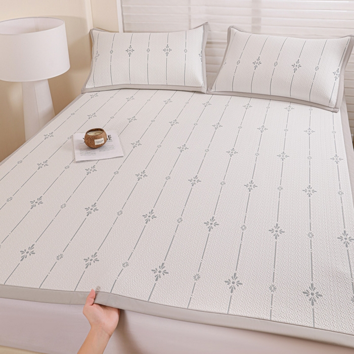 91家纺网 家纺一手货源 找家纺 （总）富馨莱 2026新款PE乙纶高克重冰豆豆席凉感凉席单件席子平铺款学生宿舍支持一件定制尺寸