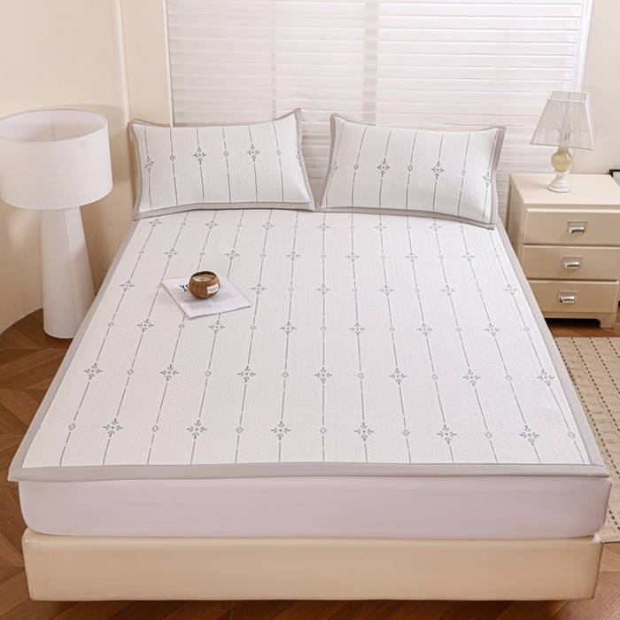 91家纺网 家纺一手货源 找家纺 （总）富馨莱 2026新款PE乙纶高克重冰豆豆席凉感凉席单件席子平铺款学生宿舍支持一件定制尺寸