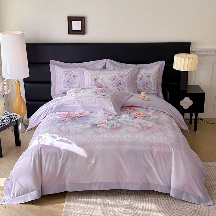 91家纺网 家纺一手货源 找家纺 （总）巧玲珑 2026新款全棉拼角数码印花四件套,花颜悦色-绿,花颜悦色-紫,花漾叙事-粉,莫奈花园-咖,莫奈花园-绿,凝光花蕊-粉,凝光花蕊-咖,凝光花蕊-蓝,云锦织梦-紫