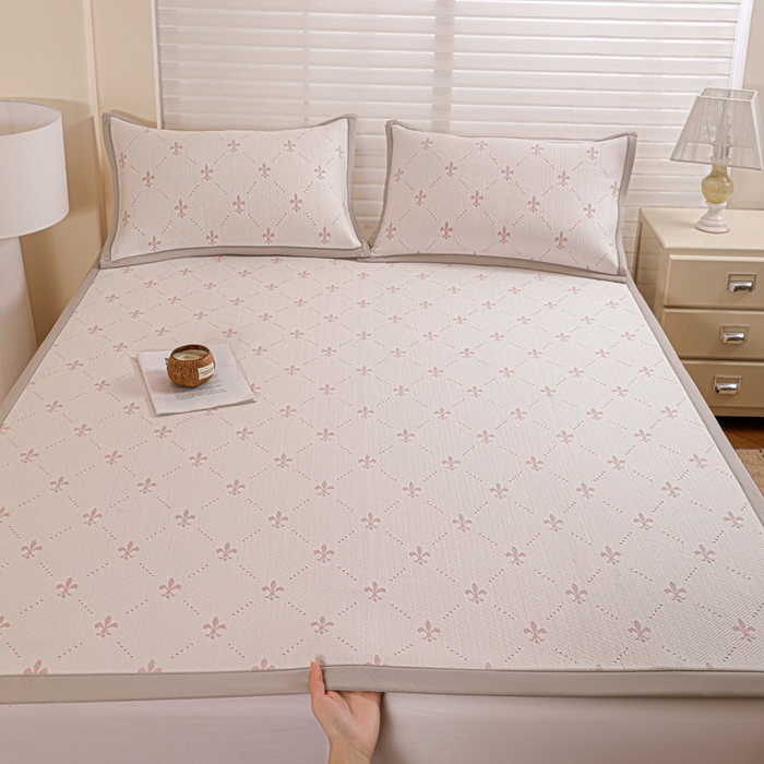 91家纺网 家纺一手货源 找家纺 富馨莱 2026新款PE乙纶高克重冰豆豆席凉感凉席单件席子平铺款学生宿舍支持一件定制尺寸 魅影