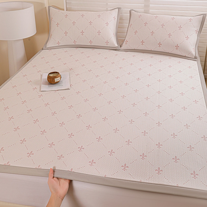 91家纺网 家纺一手货源 找家纺 富馨莱 2026新款PE乙纶高克重冰豆豆席凉感凉席单件席子平铺款学生宿舍支持一件定制尺寸 魅影