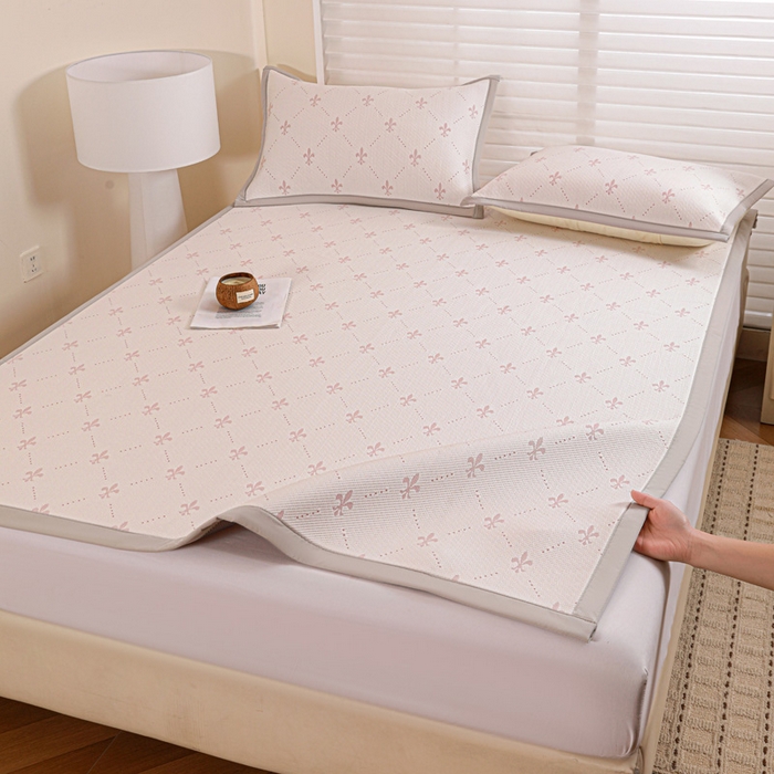 91家纺网 家纺一手货源 找家纺 富馨莱 2026新款PE乙纶高克重冰豆豆席凉感凉席单件席子平铺款学生宿舍支持一件定制尺寸 魅影