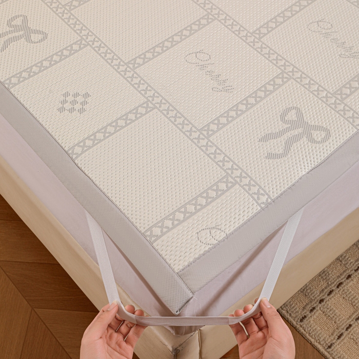 91家纺网 家纺一手货源 找家纺 富馨莱 2026新款PE乙纶高克重冰豆豆席凉感凉席单件席子平铺款学生宿舍支持一件定制尺寸 花蝶-灰