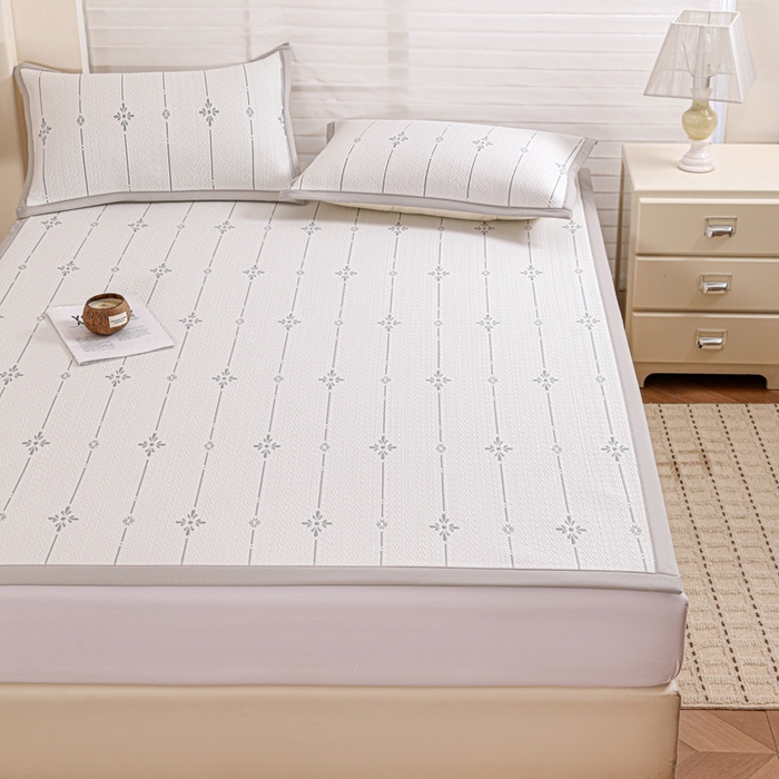 91家纺网 家纺一手货源 找家纺 富馨莱 2026新款PE乙纶高克重冰豆豆席凉感凉席单件席子平铺款学生宿舍支持一件定制尺寸 爱丽丝