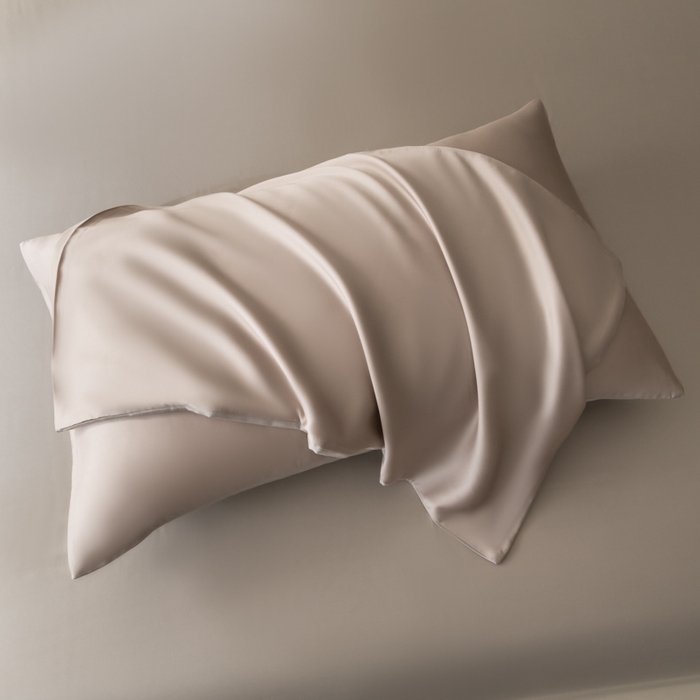 91家纺网 家纺一手货源 找家纺 禾时 2026新款60支奥地利兰精双拼纯色天丝四件套 夜影凝香-霜华银