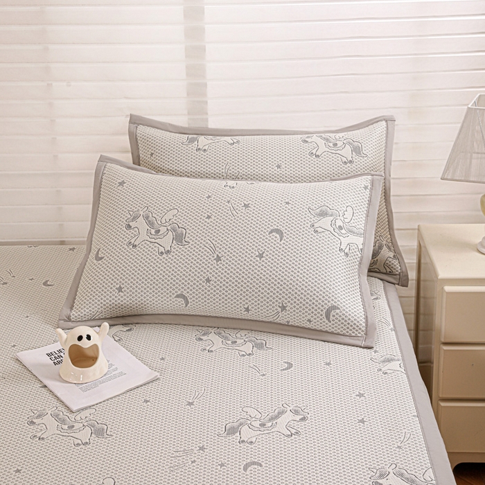 91家纺网 家纺一手货源 找家纺 富馨莱 2026新款PE乙纶高克重冰豆豆席凉感凉席单件席子平铺款学生宿舍支持一件定制尺寸 小飞马