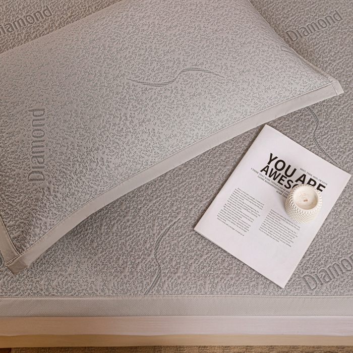 91家纺网 家纺一手货源 找家纺 富馨莱 2026新款PE乙纶高克重冰豆豆席凉感凉席单件席子平铺款学生宿舍支持一件定制尺寸 寻意-灰