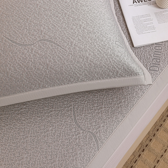 91家纺网 家纺一手货源 找家纺 富馨莱 2026新款PE乙纶高克重冰豆豆席凉感凉席单件席子平铺款学生宿舍支持一件定制尺寸 寻意-灰