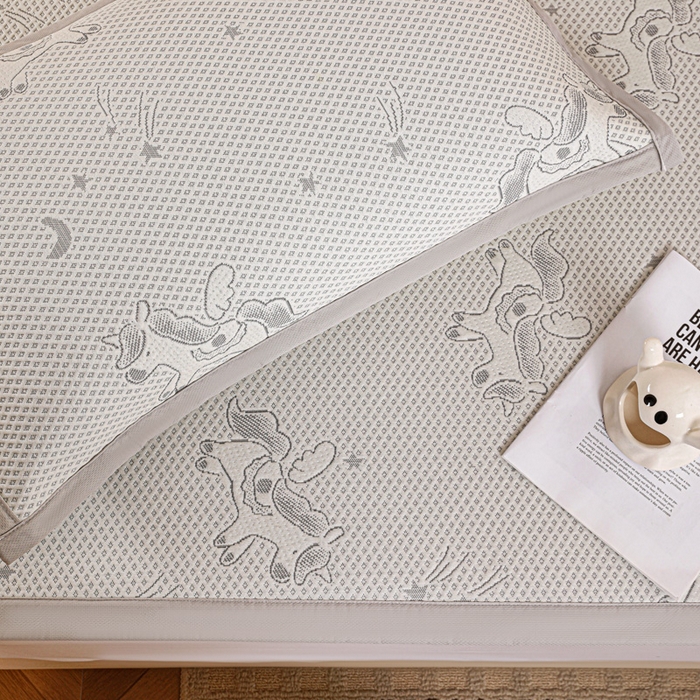 91家纺网 家纺一手货源 找家纺 富馨莱 2026新款PE乙纶高克重冰豆豆席凉感凉席单件席子平铺款学生宿舍支持一件定制尺寸 小飞马