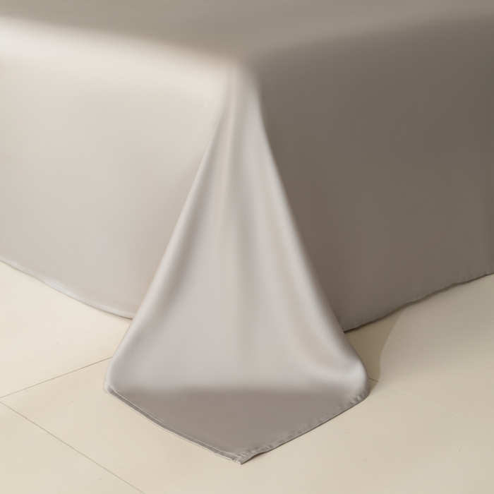 91家纺网 家纺一手货源 找家纺 禾时 2026新款60支奥地利兰精双拼纯色天丝四件套 月光石-岩石灰