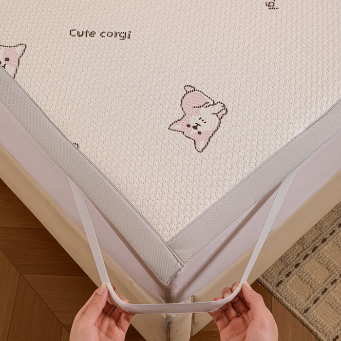 91家纺网 家纺一手货源 找家纺 富馨莱 2026新款PE乙纶高克重冰豆豆席凉感凉席单件席子平铺款学生宿舍支持一件定制尺寸 小狗-柯基