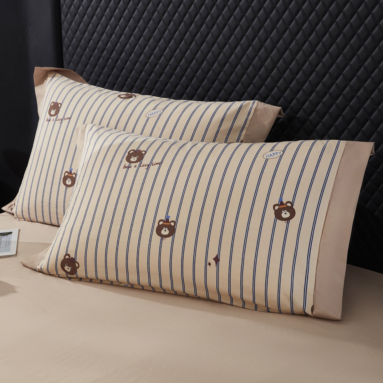 91家纺网 家纺一手货源 找家纺 网客家纺 2026新款A类凉感天丝棉夏被四件套 开心熊