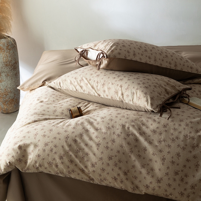 91家纺网 家纺一手货源 找家纺 若未家居 LOVEWE HOUSE 2026春夏新款全棉纯棉棉麻色织印花套件清茉系列四件套（控价 券后不低于298） 盛夏花园