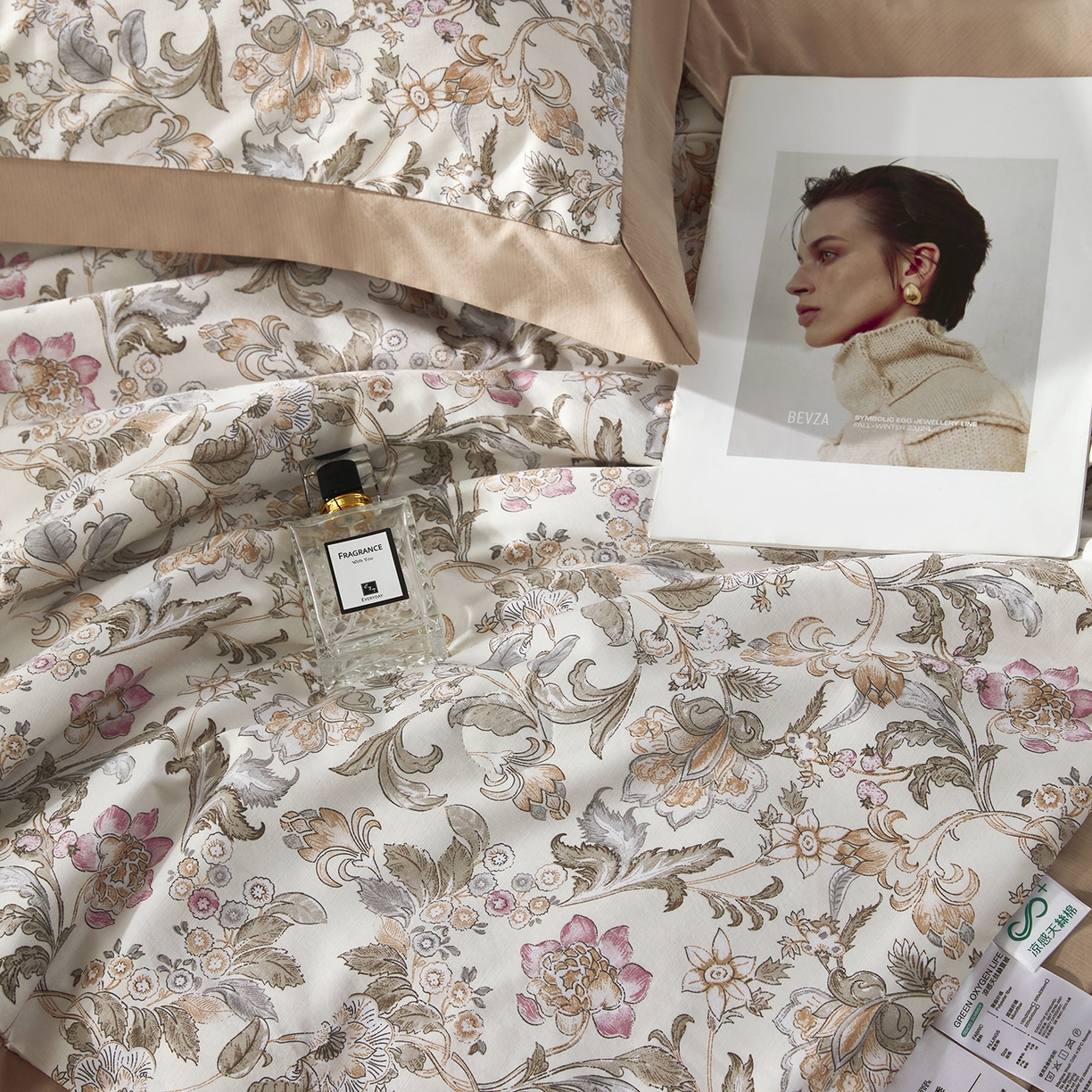 91家纺网 家纺一手货源 找家纺 网客家纺 2026新款A类凉感天丝棉夏被四件套 凯西亚