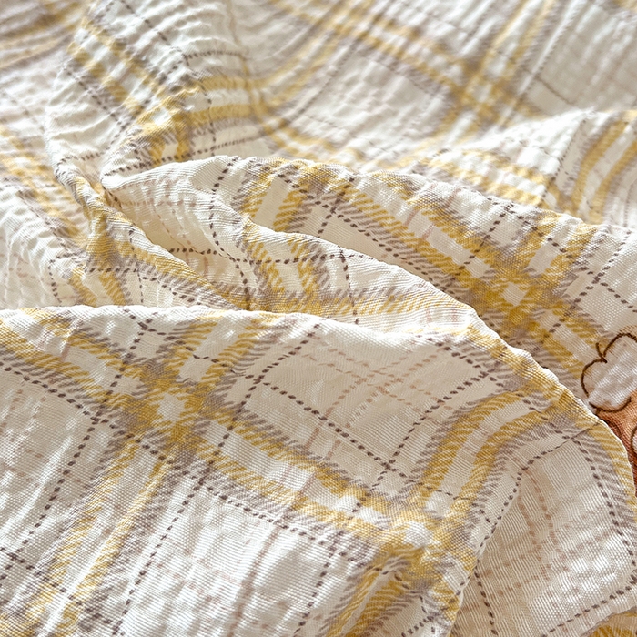 91家纺网 家纺一手货源 找家纺 （总）仟网汇 2026新款简单款泡芙纱印花四件套