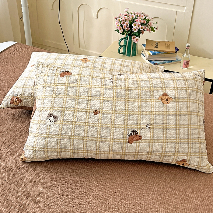 91家纺网 家纺一手货源 找家纺 （总）仟网汇 2026新款简单款泡芙纱印花四件套