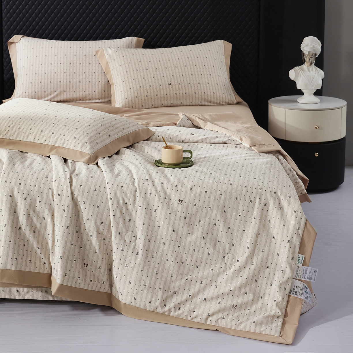 91家纺网 家纺一手货源 找家纺 网客家纺 2026新款A类凉感天丝棉夏被四件套 水星