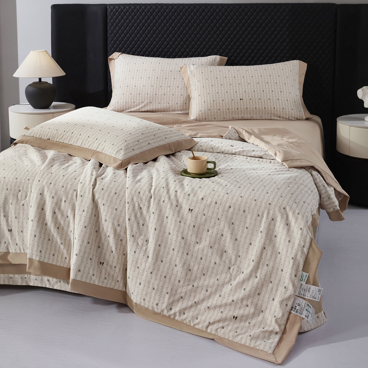 91家纺网 家纺一手货源 找家纺 网客家纺 2026新款A类凉感天丝棉夏被四件套 水星