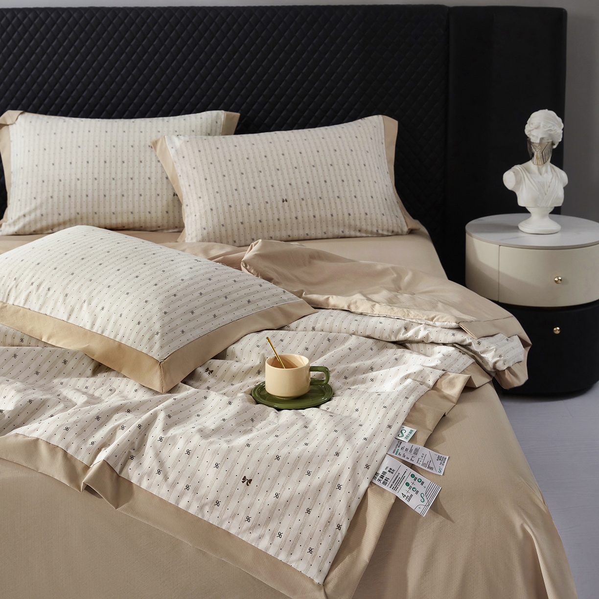 91家纺网 家纺一手货源 找家纺 网客家纺 2026新款A类凉感天丝棉夏被四件套 水星